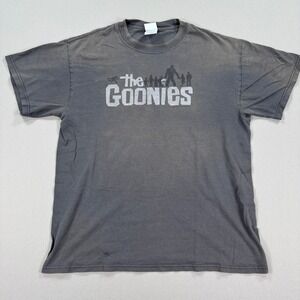 Vintage The Goonies Movie Graphic Shirt Men's Medium Heather Gray‎ Faded Y2K